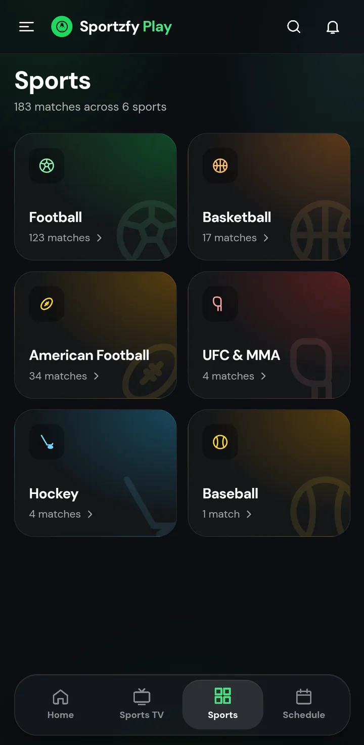 Every live match